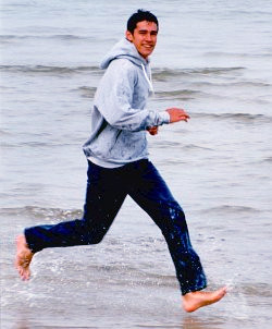 beach running
