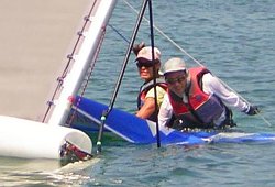 Capsized Catamaran