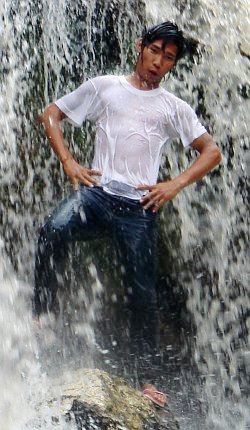 canyoning waterfall